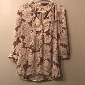 Floral peasant blouse